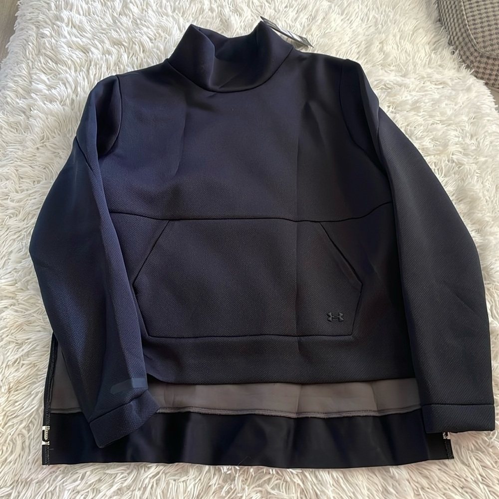 Under Armour women sweatshirt mock neck jacket xl black